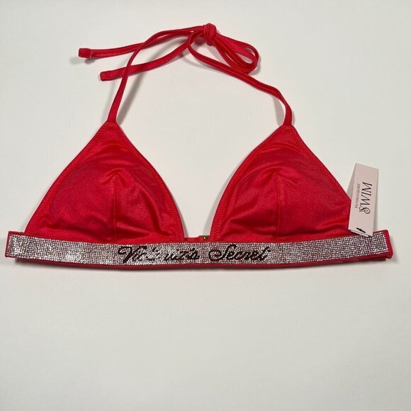 Victoria Secret Small S Shine Strap Triangle Bikini Top Bottom Set LOGO Pink - Picture 6 of 14